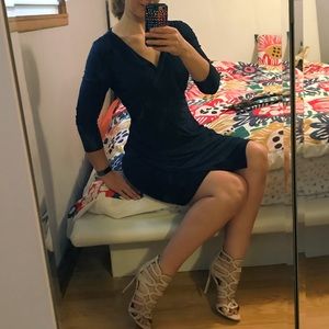 Ralph Lauren V-Neck Faux Wrap Dress Size 6